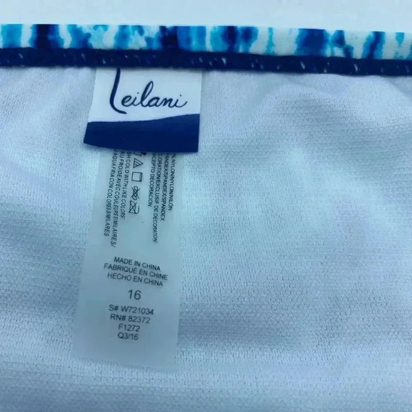 NWT Leilani blue tie dye swimsuit bottom size 16 - Picture 8 of 8